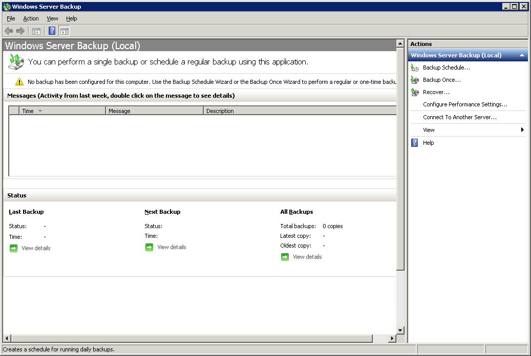 Как сделать backup на сервере Cached